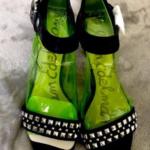 Sam Edelman Black Sandal Pump with Studs 9.5women